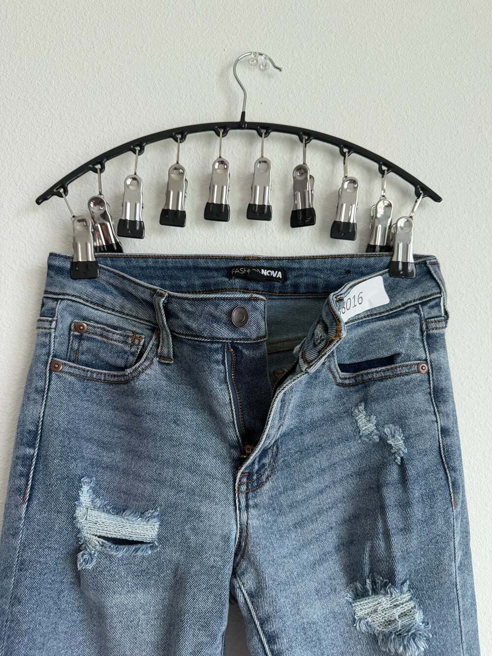 Fashion Nova Distressed High Rise Skinny Jeans - Picture 4 of 6